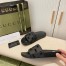 Gucci Women's Slide Sandals in Black Rubber GG