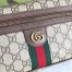 Gucci Ophidia GG Belt Bag in Beige GG Supreme with Brown Leather
