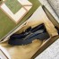 Gucci Women's Horsebit Loafers in Black Leather with Lug Sole