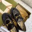 Gucci Women's Horsebit Loafers in Black Leather with Lug Sole