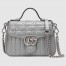 Gucci GG Marmont Mini Top Handle Bag in Grey Matelasse Leather