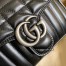 Gucci GG Marmont Mini Top Handle Bag in Black Matelasse Leather