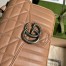 Gucci GG Marmont Mini Top Handle Bag in Rose Beige Matelasse Leather