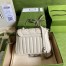 Gucci GG Marmont Mini Top Handle Bag in White Matelasse Leather