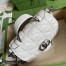 Gucci GG Marmont Mini Top Handle Bag in White Matelasse Leather