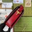 Gucci Horsebit 1955 Shoulder Bag in GG Canvas with Red Leather