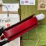 Gucci Horsebit 1955 Shoulder Bag in GG Canvas with Red Leather
