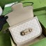 Gucci Horsebit 1955 Shoulder Bag in White GG Supreme Canvas