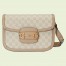 Gucci Horsebit 1955 Shoulder Bag in White GG Supreme Canvas