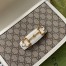 Gucci Horsebit 1955 Shoulder Bag in GG Canvas with White Leather