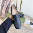 Gucci Women's Loafers in Black Leather with Double G