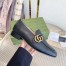 Gucci Women's Loafers in Black Leather with Double G
