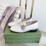 Gucci Women's Loafers in White Leather with Double G