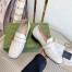 Gucci Women's Loafers in White Leather with Double G
