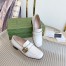 Gucci Women's Loafers in White Leather with Double G