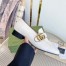 Gucci Women's Loafers in White Leather with Double G