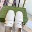 Gucci Women's Loafers in White Leather with Double G