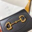Gucci Horsebit 1955 Card Case Wallet in Black Calfskin