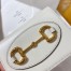 Gucci Horsebit 1955 Card Case Wallet in White Calfskin