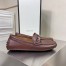 Gucci Interlocking G Horsebit Drive Loafers in Brown Leather with Web