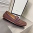 Gucci Interlocking G Horsebit Drive Loafers in Brown Leather with Web