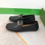 Gucci Interlocking G Horsebit Drive Loafers in Black Leather with Web