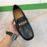 Gucci Interlocking G Horsebit Drive Loafers in Black Leather with Web