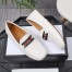 Gucci Interlocking G Horsebit Drive Loafers in White Leather with Web