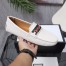Gucci Interlocking G Horsebit Drive Loafers in White Leather with Web