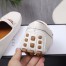 Gucci Interlocking G Horsebit Drive Loafers in White Leather with Web