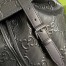 Gucci Backpack In Black GG Embossed Perforated Leather