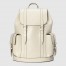 Gucci Backpack In White GG Embossed Perforated Leather
