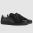 Gucci Men's Ace Sneakers in Black GG Embossed Leather