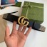 Gucci GG Supreme & Black Leahter Belt 30MM with Double G Buckle