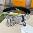 Gucci GG Marmont Reversible Belt 38MM in Blue GG Canvas