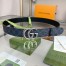 Gucci GG Marmont Reversible Belt 38MM in Black GG Canvas