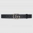 Gucci GG Marmont Reversible Belt 38MM in Black GG Canvas