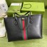 Gucci Ophidia GG Medium Tote Bag in Black Leather