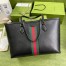 Gucci Ophidia GG Medium Tote Bag in Black Leather