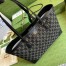 Gucci Ophidia GG Medium Tote Bag in Black GG Jacquard Denim