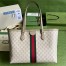 Gucci Ophidia GG Medium Tote Bag in White Supreme Canvas