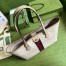 Gucci Ophidia GG Medium Tote Bag in White Supreme Canvas