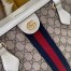 Gucci Ophidia GG Medium Tote Bag in GG Canvas with White Leather