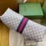 Gucci Ophidia GG Medium Tote Bag in GG Canvas with White Leather