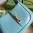 Gucci Jackie 1961 Mini Hobo Bag in Blue Leather