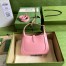 Gucci Jackie 1961 Mini Hobo Bag in Pink Leather