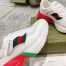 Gucci Men's Rhyton Sneakers in White Leather Effect Fabric