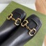 Gucci Black Leather 55MM Ankle Boots with Horsebit