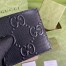 Gucci Bi-fold Wallet In Black GG Embossed Leather 