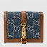Gucci Jackie 1961 Card Case Wallet in GG Supreme Denim